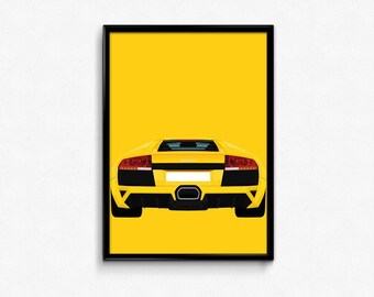 Lamborghini Poster Etsy