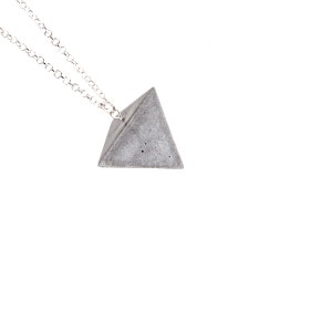 Tetrahedron, Cube, Octahedron, Dodecahedron, Icosahedron, Hedrons, Geometric concrete necklace, geometric necklace, minimal necklace