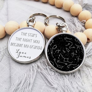 Personalized Gift For Dad, The Night You Became My Daddy Gifts, Father’s Day, Star Map Fathers Day, Custom Star Keyring, FREE gift Box