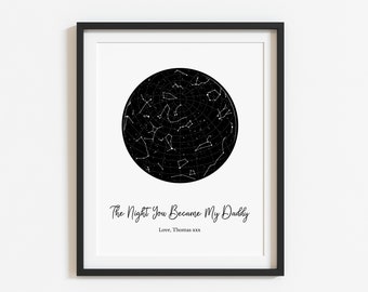 Daddy Gifts, Father Gift, Dad Gift, Gifts For Dad, First Fathers Day Gift, 1st Fathers Day, Fathers Day Gift, Personalised Star Gift, Print