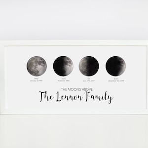 Mothers Day Gift Personalized Moon Phase Print, Mothers Day Gift Ideas, Mothers Day Gift, Family Moon Phase, Family Print Personalised