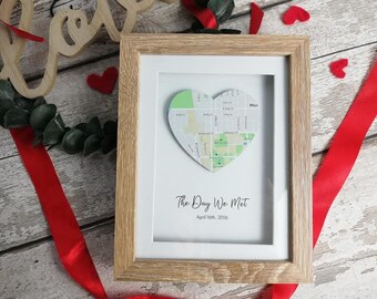 valentines day gift for husband, anniversary gifts for men, valentines day gift for him, valentines day gift for wife, shadow box map, FRAME