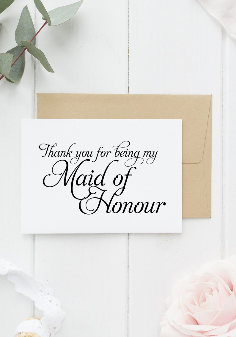 Cards//Postcard Packs of 10 Personalised Thank You bridesmaid//maid of honour