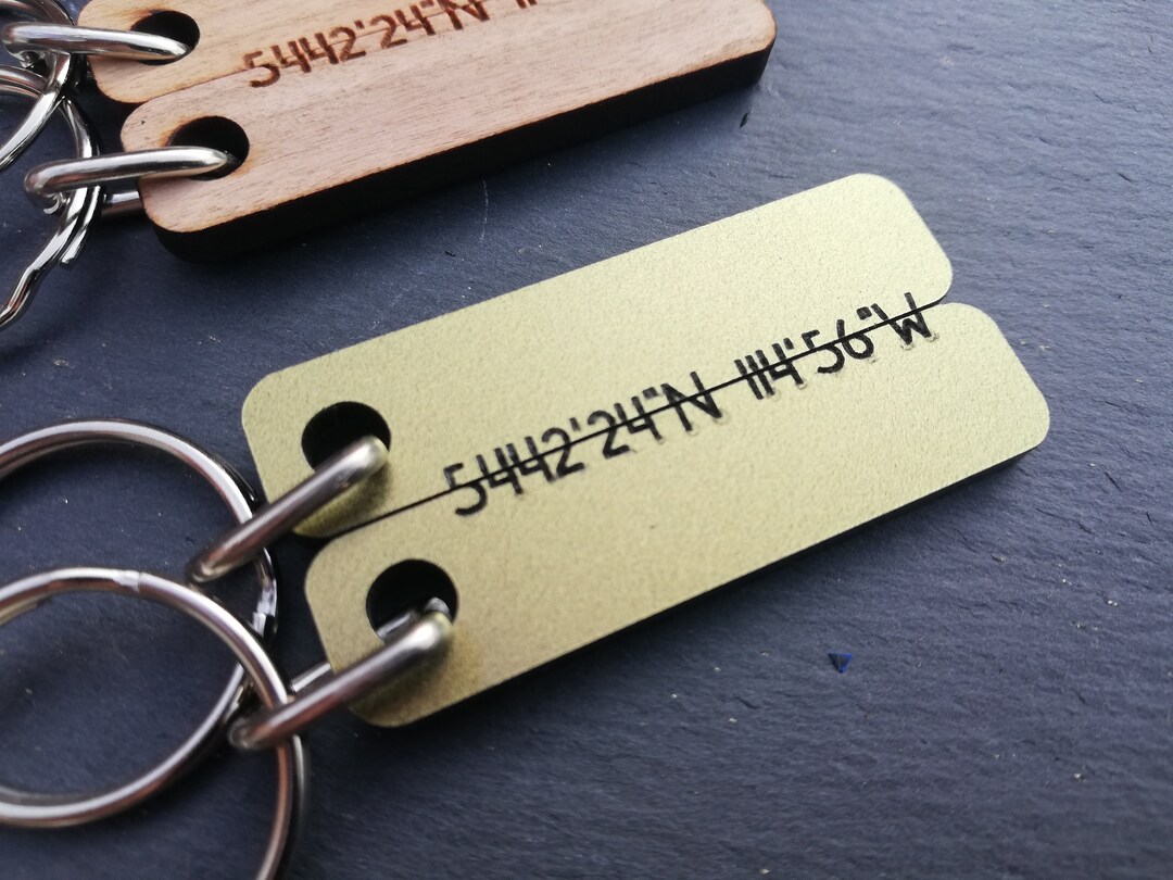 Matching Secret Message Keychain His and Hers Keyrings Etsy