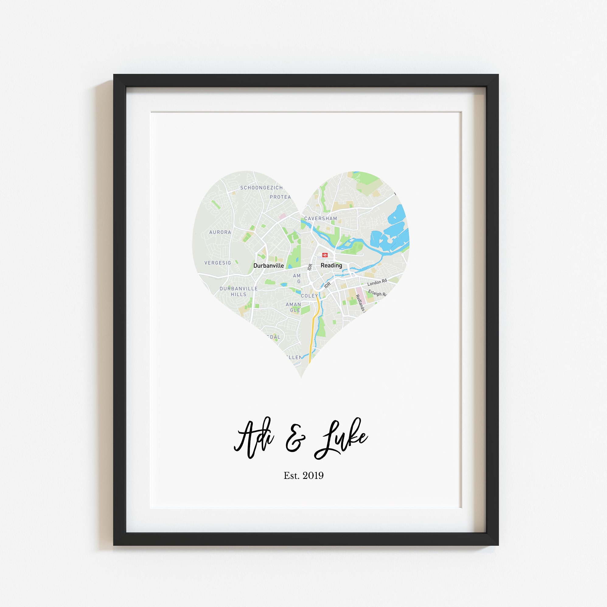 Acrylic Home Room Decor, Map Plaque First Date
