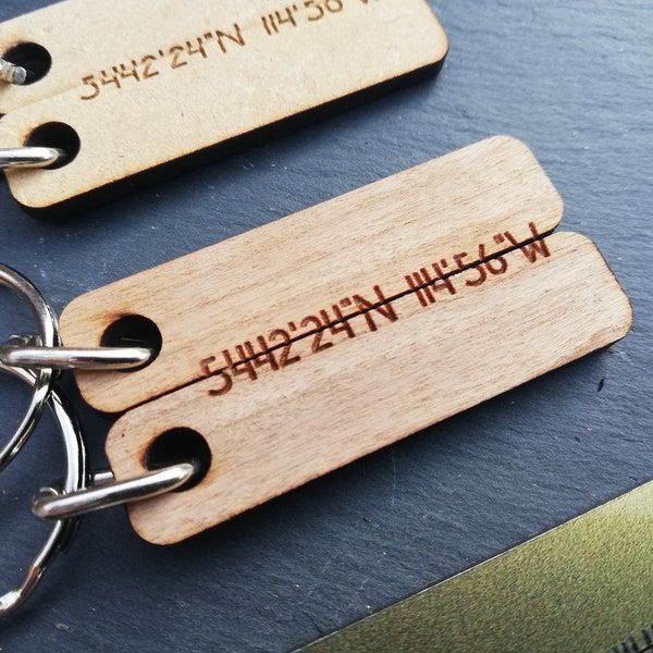 matching secret message keychain, his and hers keyrings, matching keychains for couples, choice of colours. free gift box