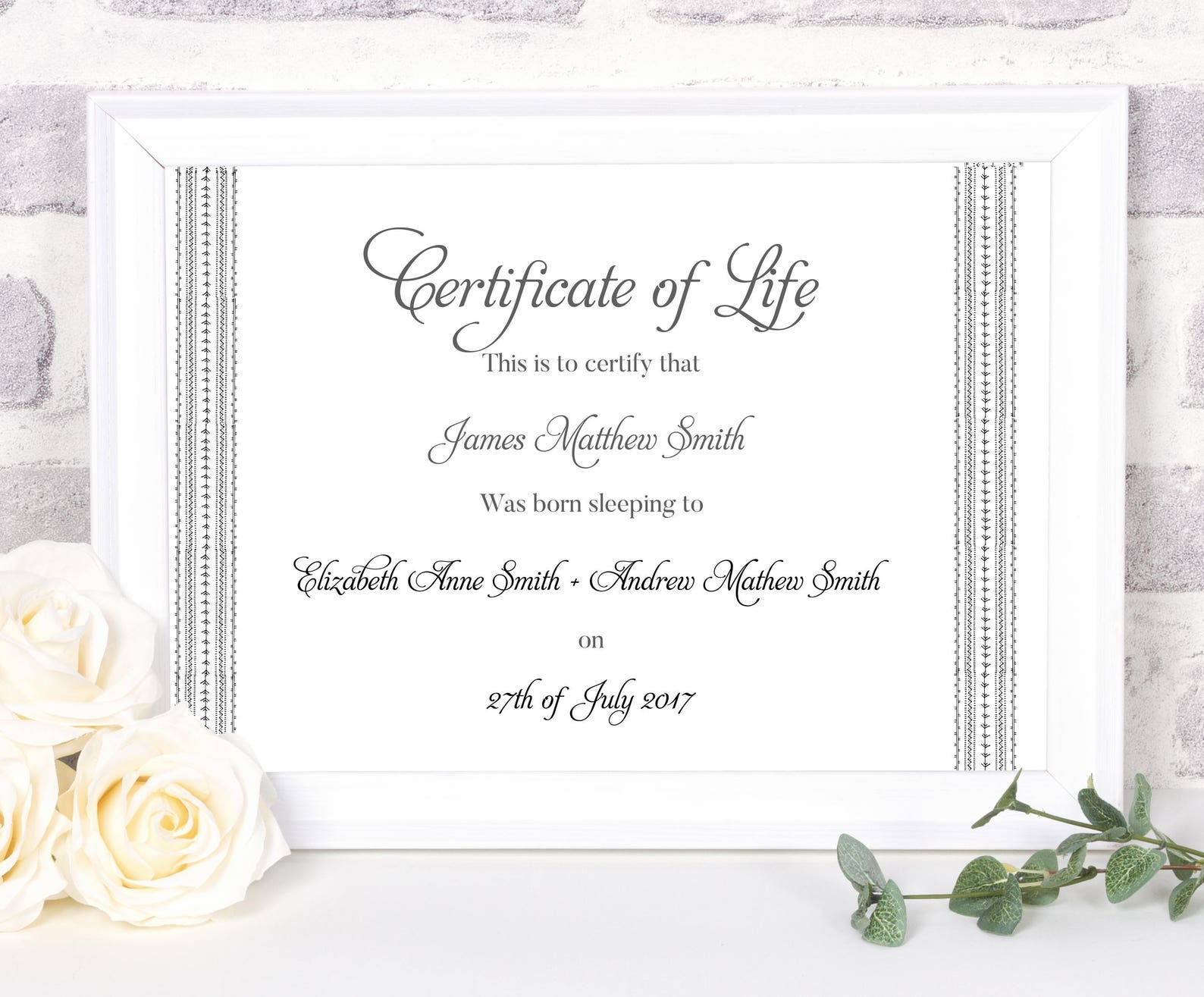Certificate of Life Miscarriage Certificate Stillbirth Etsy Certificate of Life Miscarriage Certificate Stillbirth Etsy