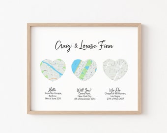 Met Engaged Married, Met Married Home, Met Married Live, We Met We Married We Live, Personalised Met Engaged Married, Print Only