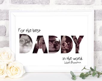 ultrasound gift for daddy, ultrasound picture, ultrasound keepsake, ultrasound art,