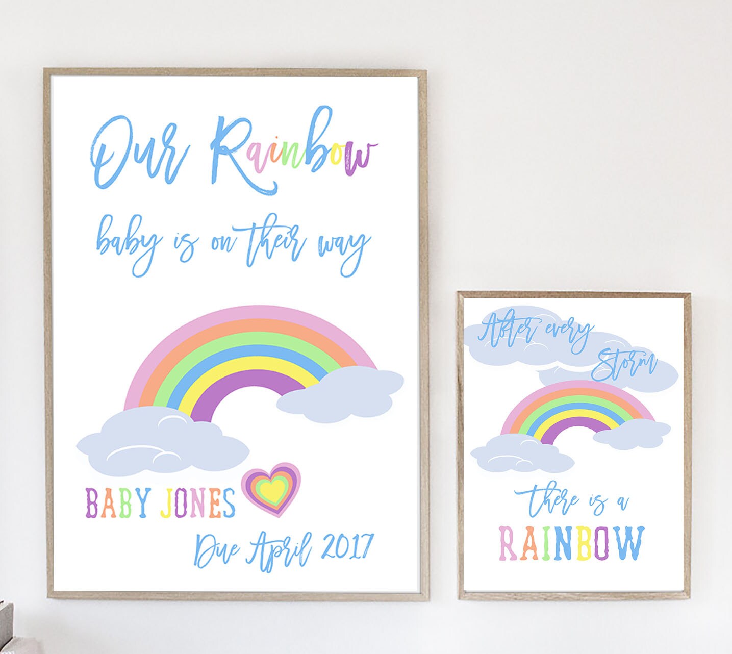 Rainbow baby announcement Rainbow baby pregnancy Etsy