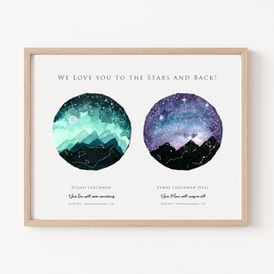 The Stars The Night You Became My Daddy, Father’s Day, Personalised Gift For Dad, Star Map Fathers Day, Unframed Print