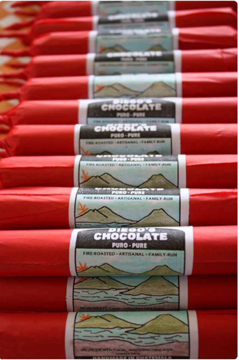 6 Dark Chocolate Rolls Mayan Made in Guatemala Choose Your Own Assortment with Hand-Colored Labels image 7