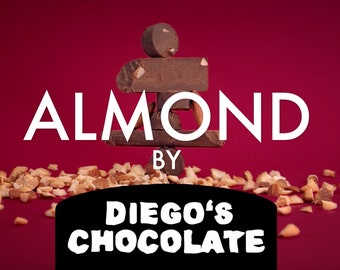 Almond - 4 Pack - 75% Handmade Dark Chocolate Rolls