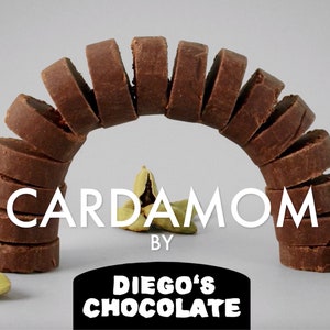 CARDAMOM CHOCOLATE 75% Dark Chocolate Organic Chocolate Homemade Chocolates Hot Chocolate Rolls Holiday Chocolate 4 Pack image 1