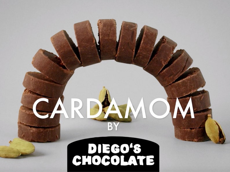 CARDAMOM CHOCOLATE 75% Dark Chocolate Organic Chocolate Homemade Chocolates Hot Chocolate Rolls Holiday Chocolate 4 Pack image 1