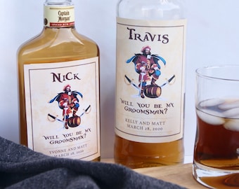 Personalized Groomsmen Liquor Label - Will You Be My Groomsman