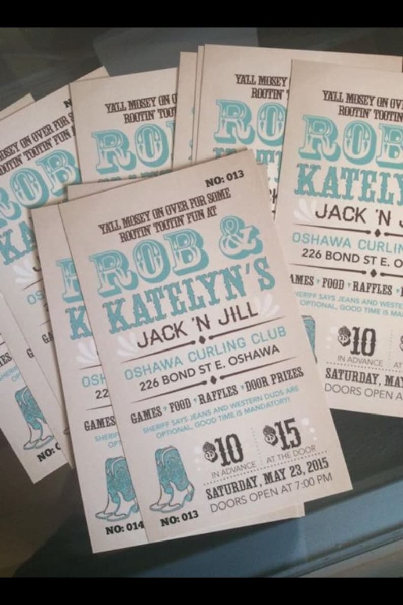 Jack and Jill Tickets Buck and Doe Stag and Doe Raffle Etsy Australia