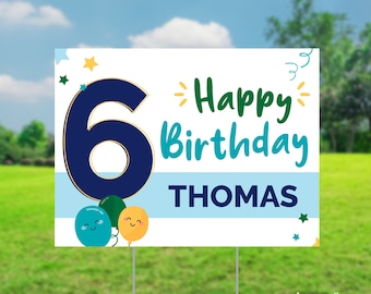 Birthday Lawn Sign - Personalized Birthday Yard Sign - Birthday Yard Decorations - Outdoor - Birthday Boy - Toddler Party - Party Yard Sign