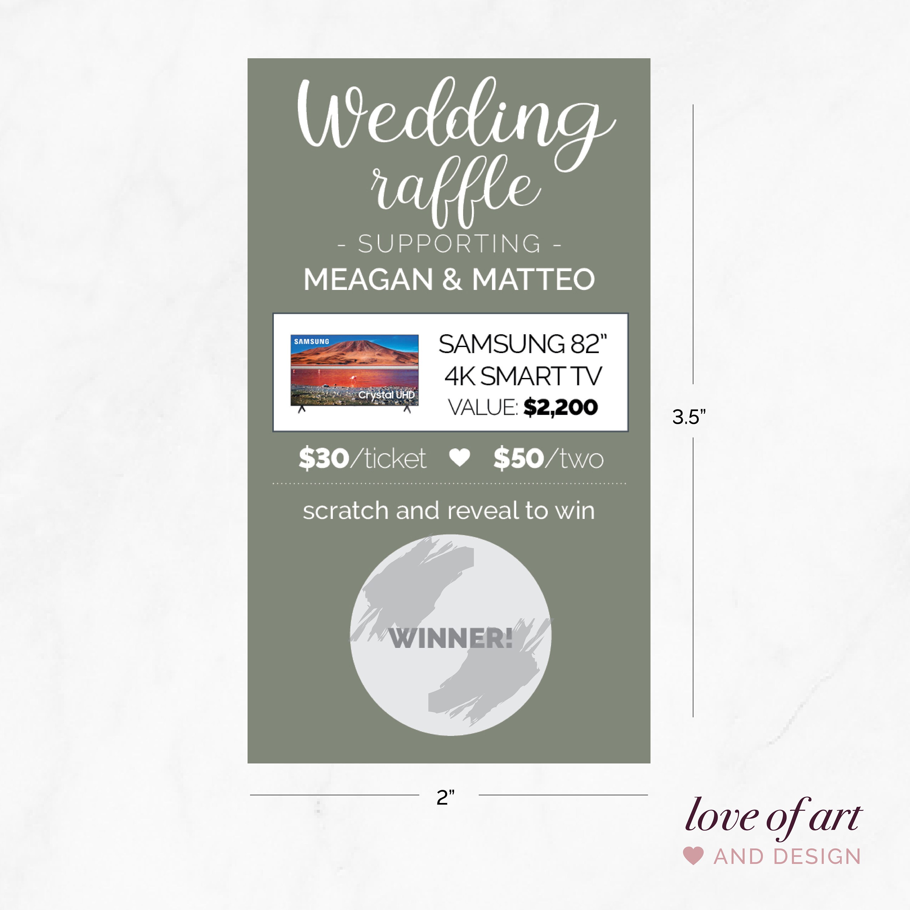 Scratch Raffle Tickets Wedding Raffle Wedding Fundraiser Etsy Canada