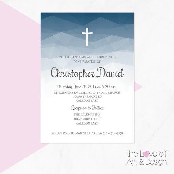 Minimalist Confirmation Invitation – Religious Sacrament Invite (DIY File)
