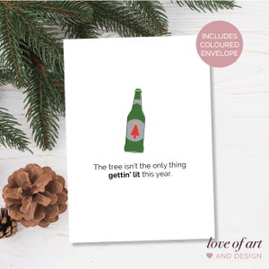Carte de vœux drôle de Noël - Noël - Cartes de Noël - Carte de vœux de jeu de mots - Cadeau de Noël pour un collègue
