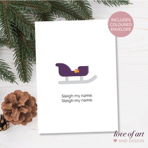 Carte de vœux drôle de Noël - Noël - Cartes de Noël - Carte de vœux de jeu de mots - Cadeau de Noël pour un collègue
