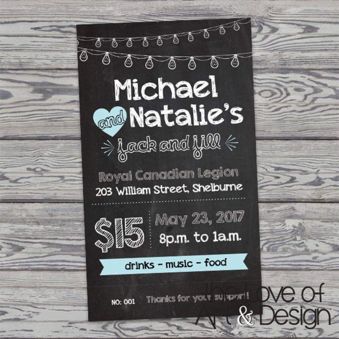 Printed Raffle Buck and Doe Tickets Jack and Jill Ticket Etsy