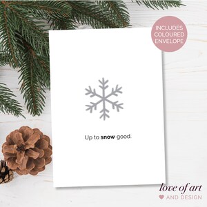 Carte de vœux drôle de Noël - Noël - Cartes de Noël - Carte de vœux de jeu de mots - Cadeau de Noël pour un collègue