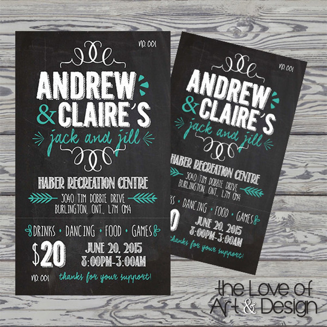 Jack and Jill Tickets Buck and Doe Stag and Doe Raffle Etsy