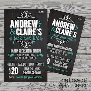 Jack and Jill Tickets - Buck and Doe - Stag and Doe Raffle Tickets - Wedding Fundraiser - 50 50 Tickets - Custom Ticket - Engagement Party