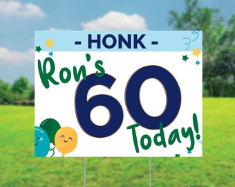 Birthday Lawn Sign - Personalized Birthday Sign - Birthday Yard Decorations - Outdoor - Birthday Boy - Milestone Party - Party Yard Sign