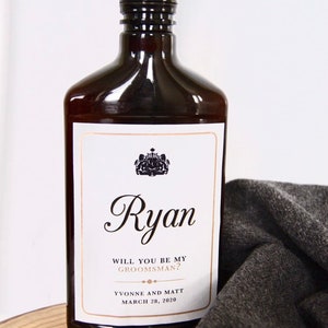 Groomsmen Proposal Label - Will You Be My Groomsman - Best Man Gift - Groomsman Gift - Wedding labels