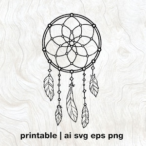 Dreamcatcher svg | vector Dreamcatcher | Dreamcatcher laser cut  | printable |  dxf eps png