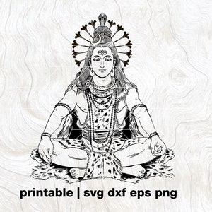 Vector Shiva | Mahadev | printable | svg dxf eps png