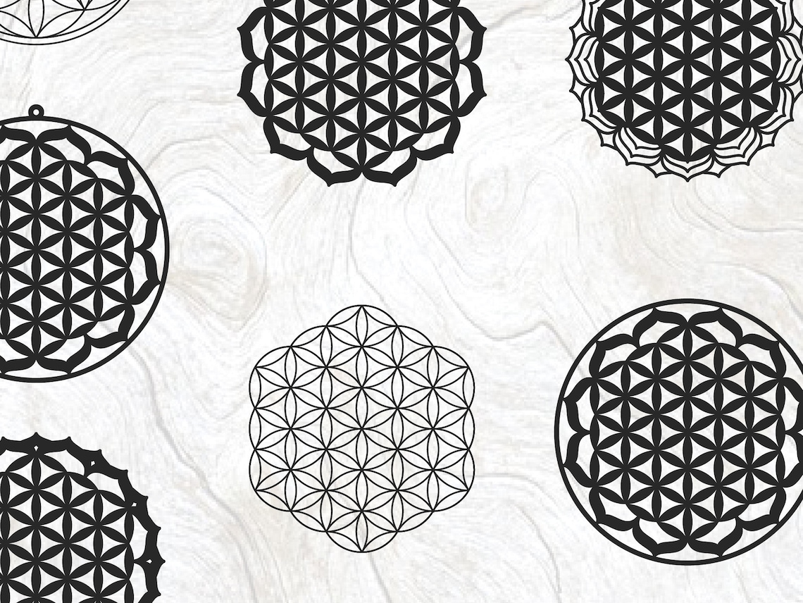 Fleur de vie Vecteur Fleur de vie svg Fleur de vie découpée - Etsy France