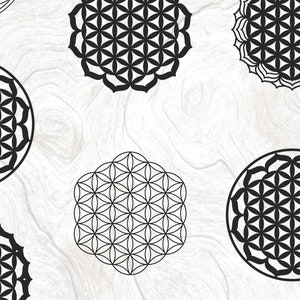 Flower of Life Vector, Flower of Life Svg Flower of Life Laser Cut Svg