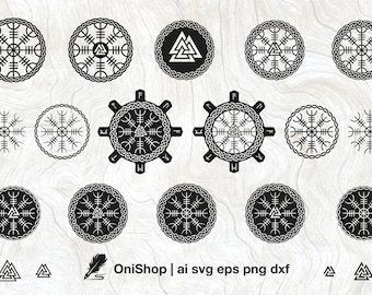 Helm of Awe svg 20 options pack, viking amulet, Aegishjalmur svg bundle, viking symbol, ai eps dxf png files, Cut files, Cricut, Silhouette