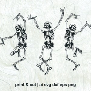 Esqueletos bailando Svg, diseño de camiseta de Halloween, esqueleto bailando svg, sublimación, archivos Cricut, eps cortados con láser, día de los muertos png