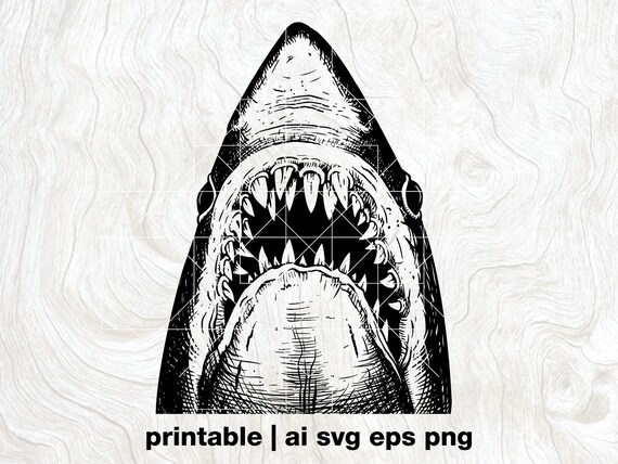 Shark SVG, Jaws Shirt Design Print, Shark Week, Ocean Surfing Clipart, Beach Sublimation png, Cricut files, Laser Cut EPS DXF