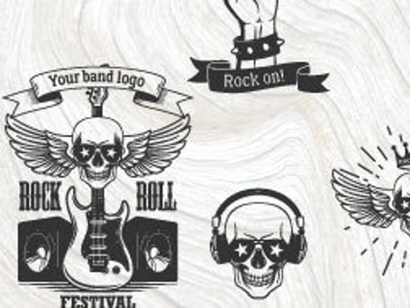 Rock Svg Bundle, T-shirt Design, Band Logo, Rock N Roll SVG Bundle ...