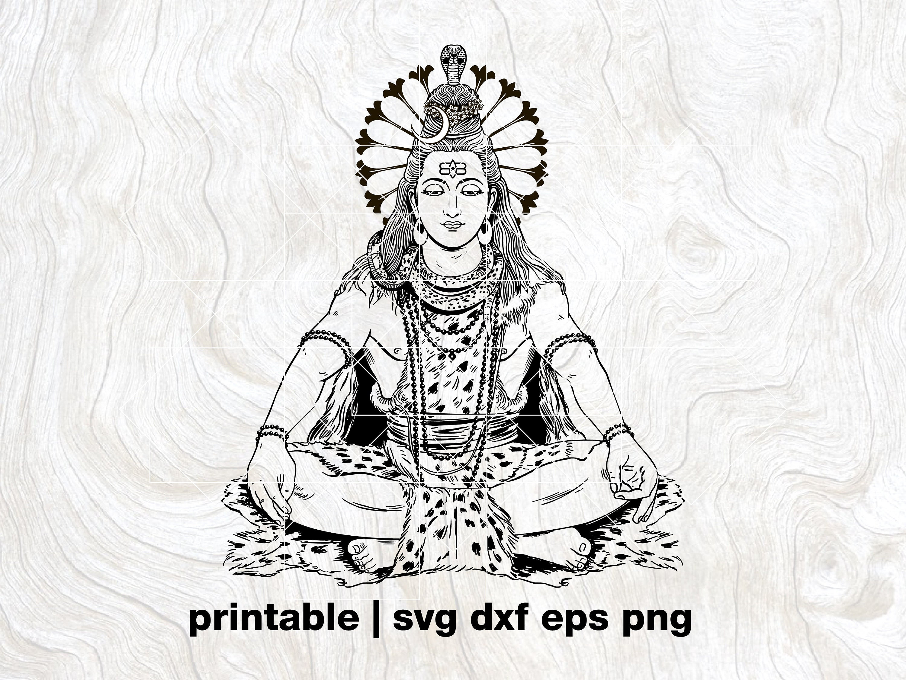 Vector Shiva | Mahadev | printable | svg dxf eps png