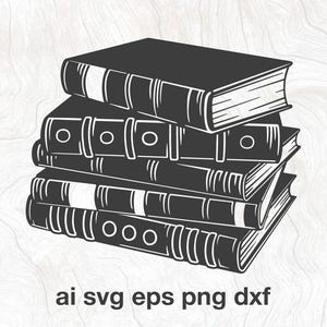 Book SVG, Reading SVG, Stack of Books svg, Book Lover SVG, Librarian svg, Reading png, Teacher Shirt, Cricut file, eps ai dxf png