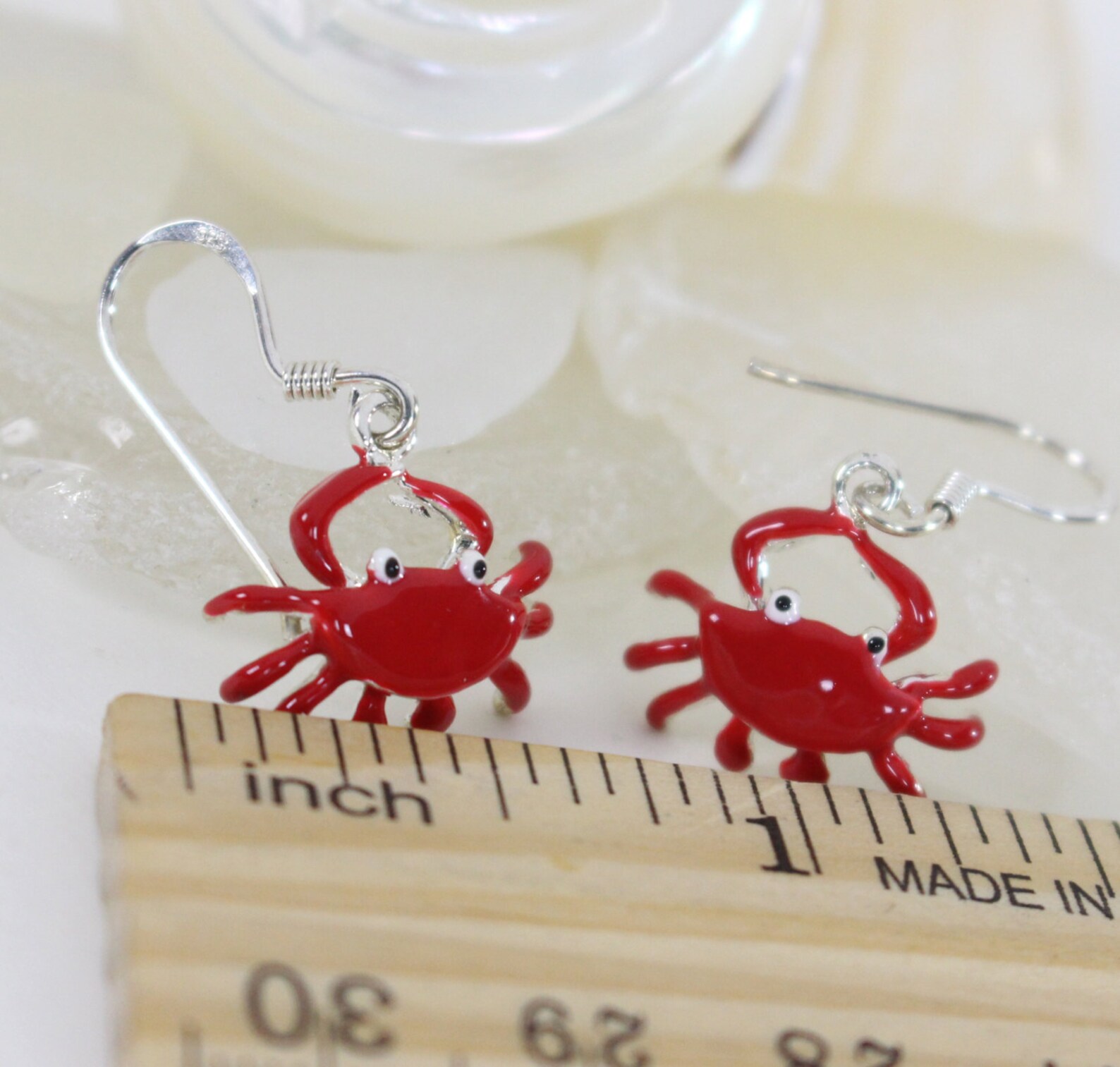 Acrylic Tropical Hawaii Earrings - Coconut Tree & Sea Crab Dangle Earrings For Women, Summer Beach Jewelry - View #6