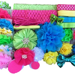 Baby Shower Headband Kit &quot;Mini Lollipop&quot;, Baby Shower Headband Station, DIY Headband kit, Baby Headbands, Headband Kit Baby Shower