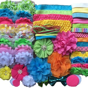 Baby Shower Headband Kit &quot;Lollipop&quot;, Baby Shower Headband Station, DIY Headband kit, Baby Girl Headbands, Baby Headband Kit