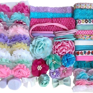 Donuts & Cupcakes Headband Kit, Baby Shower Headband Kit, Baby Shower Headband Station, DIY Headband kit, Baby Girl Headbands