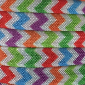 Rainbow Chevron Foldover Elastic, Easter Fold Over Elastic for Head Bands and Hairties, 5/8&quot; Elastic by the single yard, 5 or 10 yards