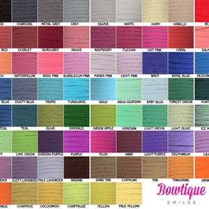 Skinny Elastic 1/4&quot;, Braided Elastic for Headbands, 1/4&quot; Skinny Elastic sold By the Yard, 5 Yards or 10 Yards 69 Colors Mask Elastic