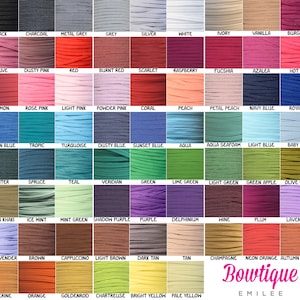 Skinny Elastic 1/8&quot;, 3mm Thin Braided Elastic Headbands, 1/8&quot; Elastic By the single Yard, 5 Yards or 10 yards 69 Colors Mask Elastic