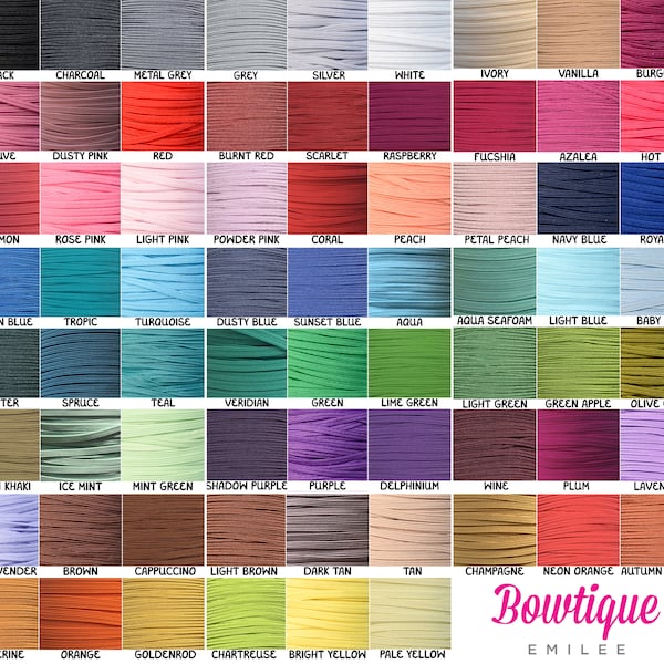 Skinny Elastic 1/8", 3mm Thin Braided Elastic Headbands, 1/8" Elastic By the single Yard, 5 Yards or 10 yards 69 Colors Mask Elastic